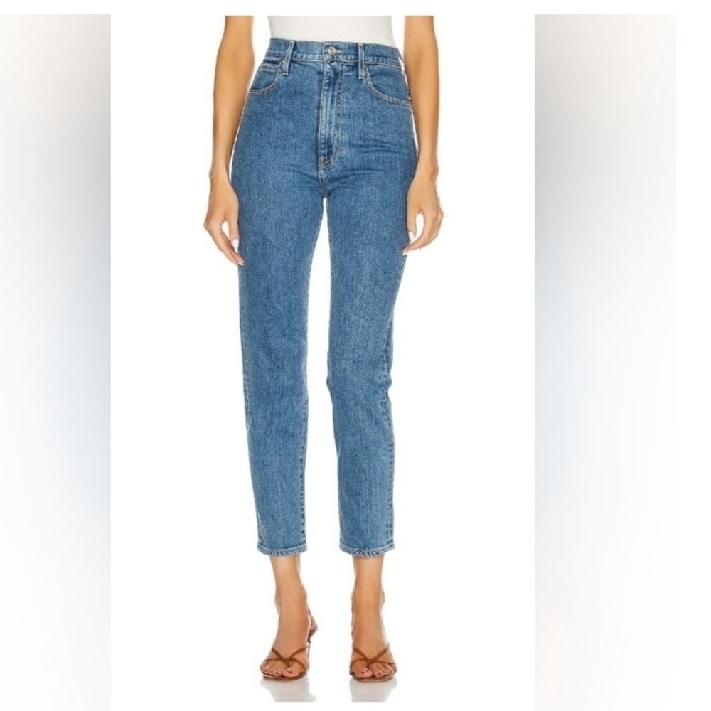 SLVRLAKE beatnik ankle High Rise Straight‎ Leg Blue Denim Jeans Size 26